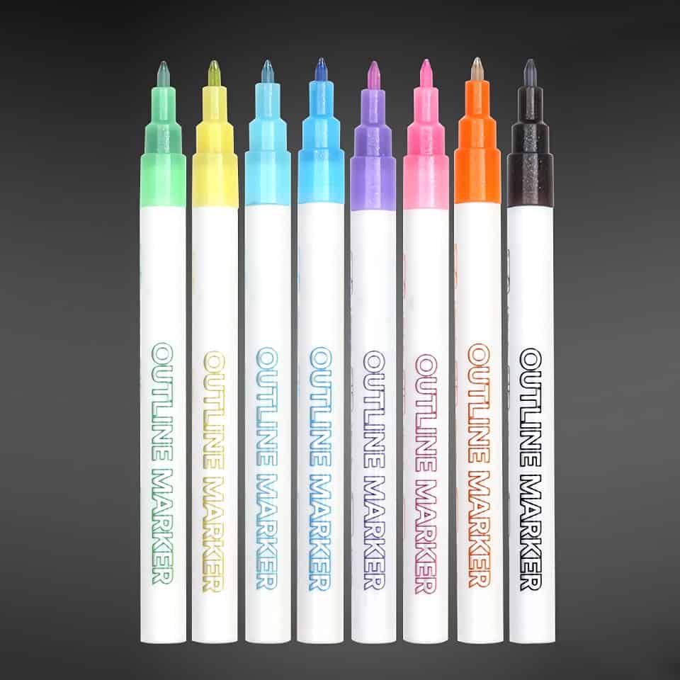 Multicolor highlighter pens for markers and art supplies, featuring vibrant colors for creative projects and highlighting text. Perfect for students, teachers, and artists.