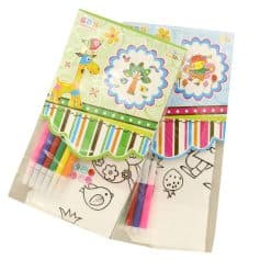 Brightly colored children's coloring sets with animal and nature-themed designs, including markers and coloring pages, perfect for creative play and educational activities.