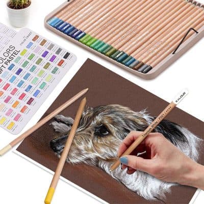 Colored pencil set for art and design, perfect for detailed drawing and shading projects.