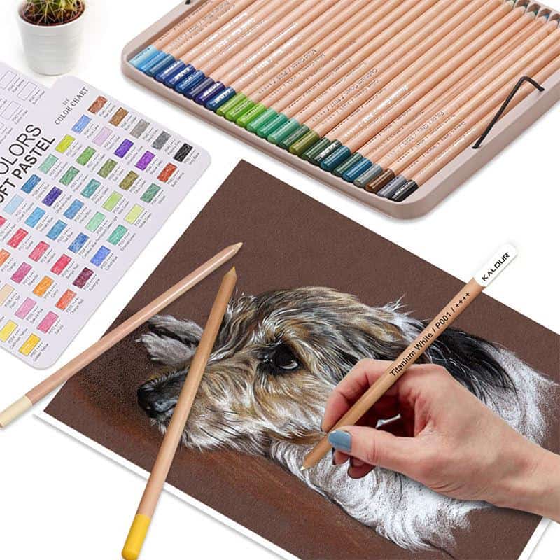 Colored pencil set for art and design, perfect for detailed drawing and shading projects.