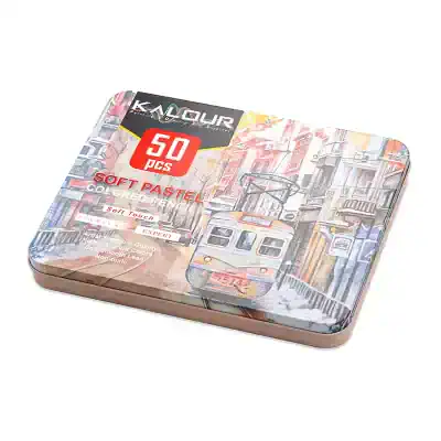 50-pack colorful soft pastel pencils from Monalisa Store, ideal for artists and students, featuring vibrant, non-toxic, and smooth-lead coloring tools for creative drawing and coloring projects.