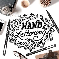 Home decor artwork, hand lettering design, black and white floral calligraphy, creative calligraphy art, decorative lettering for posters and signs.