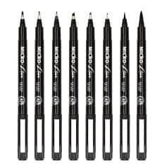 Micro fine tip liquid eyeliner pens for precise eye makeup application, perfect for professional performers and makeup enthusiasts.