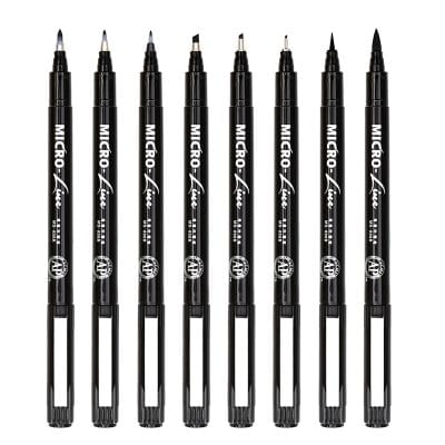 Micro fine tip liquid eyeliner pens for precise eye makeup application, perfect for professional performers and makeup enthusiasts.