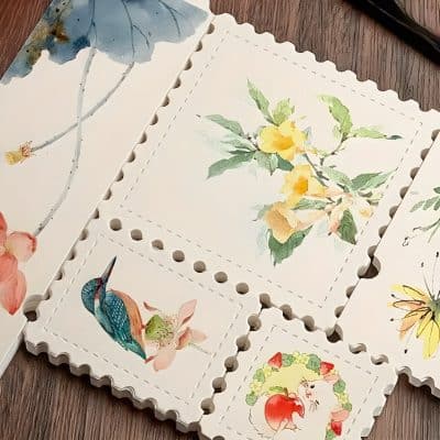 Flower watercolor botanical art, delicate nature illustrations for opt products, Monalisa Store opt decor, watercolor plant images, floral themed opt display backgrounds.