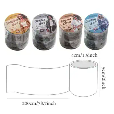 Vape juice label stickers with fashionable girl illustrations, ideal for decorating e-liquid bottles, customizable mini stickers, perfect for vape shop branding and product personalization.