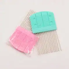 Colorful pet grooming combs and brushes for efficient hair detangling and styling at Monalisa Medical store.