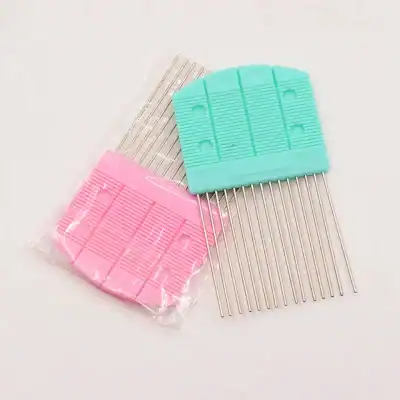 Colorful pet grooming combs and brushes for efficient hair detangling and styling at Monalisa Medical store.