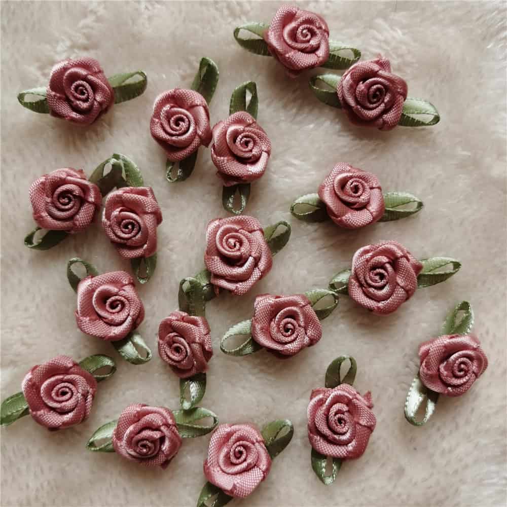 Pink satin rose hair clips for women and girls, elegant and stylish accessory for hairstyles, weddings, and parties, available at Monalisa Store.