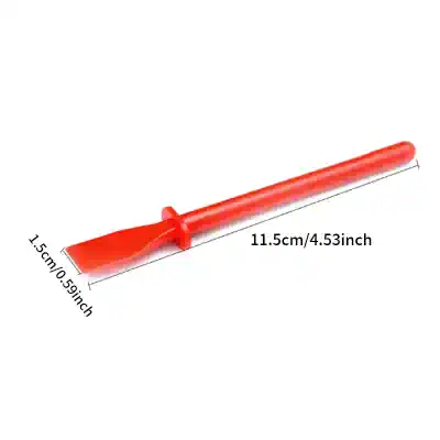 Red dental impression tool used in orthodontic procedures for precise moldings.