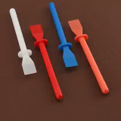 White, red, blue, and pink dental impressioning tools for precise optometry and eye care procedures at Monalisa Store.