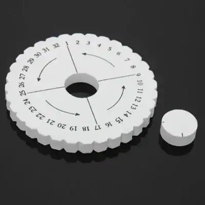 Numbered circular counting and arrow puzzle wheel toy for cognitive development and fine motor skills training. Suitable for educational purposes and children's learning activities.