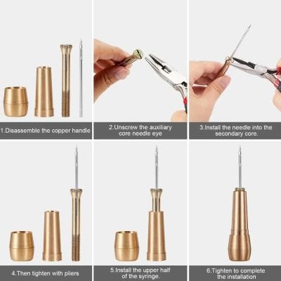 Precision dental tool set for dental implant procedures, including disassembling, installing, and tightening dental instrument components.