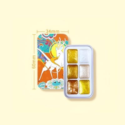 Colorful unicorn-themed lipstick balm set in a decorative metal case, ideal for personalized gift-giving and skincare lovers.