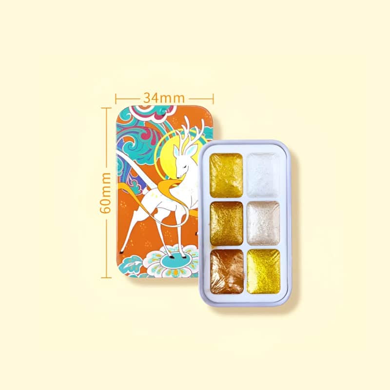 Colorful unicorn-themed lipstick balm set in a decorative metal case, ideal for personalized gift-giving and skincare lovers.