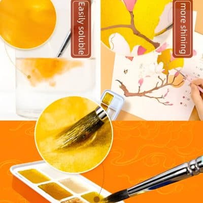 Vibrant watercolor art craft kit for adults with paintbrushes and color palettes, perfect for relaxing artistic projects.