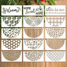 Decorative wall panels with laser-cut floral, geometric, and nature-inspired patterns for home décor and interior design. Perfect for wall art, room accents, and stylish home customization.