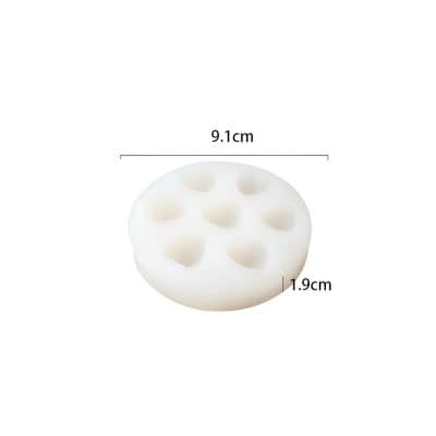 Silicone mold for making custom eye-shaped accessories, 9.1cm diameter, 1.9cm height, perfect for jewelry or craft projects.