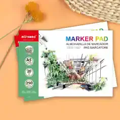 Vibrant marker pad with colorful lettering, ideal for creative projects and artistic designs, perfect for students, professionals, and hobbyists. High-quality paper suitable for various art media at Monalisa Store.