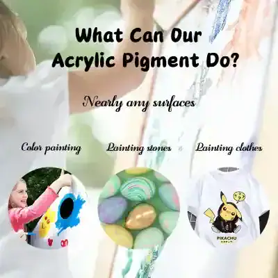 Acrylic paint options on nearly any surface, including color painting, painting stones, and painting clothes, with vibrant colors and detailed finishes perfect for custom art projects.