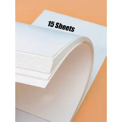 15 Sheets of high-quality blank paper for note-taking or stationery needs at Monalisa Store. Perfect for professionals and students seeking reliable office supplies.