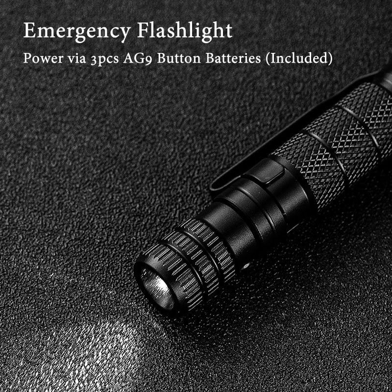 Flashlight, emergency flashlight with button batteries, portable LED flashlight for outdoors and safety, Monalisa Medical store.