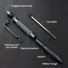 Precision micro-pens with diamond pattern grips and tungsten steel heads, refillable with 424 refills, ideal for detailed medical or optical work at Monalisastore.