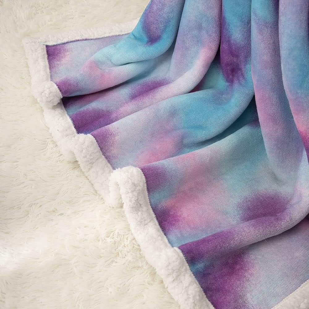 Soft pastel watercolor fleece blanket, cozy and stylish for bedrooms or living rooms, ideal for gifting or personal use, available at Monalisa Store.