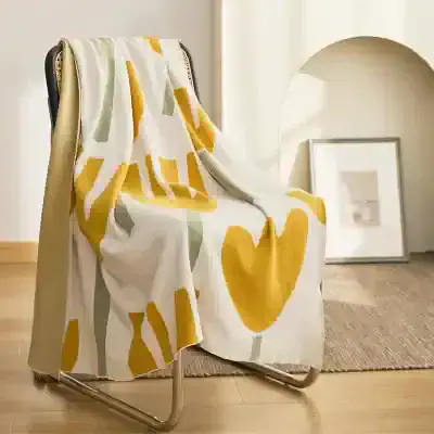 Shelf with colorful patterned fabric draped over it, modern interior decor, Monalisa Store, home textile accessoory, stylish fabric display, contemporary aesthetic, interior design essentials, trendy home accessories, decorative fabric, interior stylistic element.