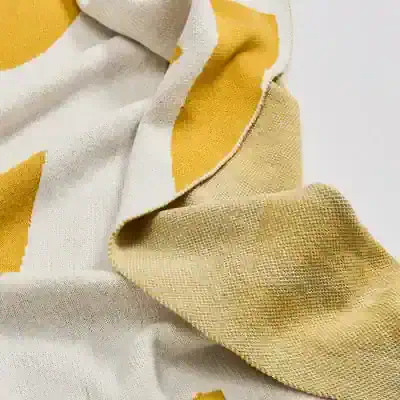 Luxury yellow and white striped linen fabric, high-quality textile material for home decor or fashion, textured and soft surface, elegant and modern design suitable for curtains or upholstery.