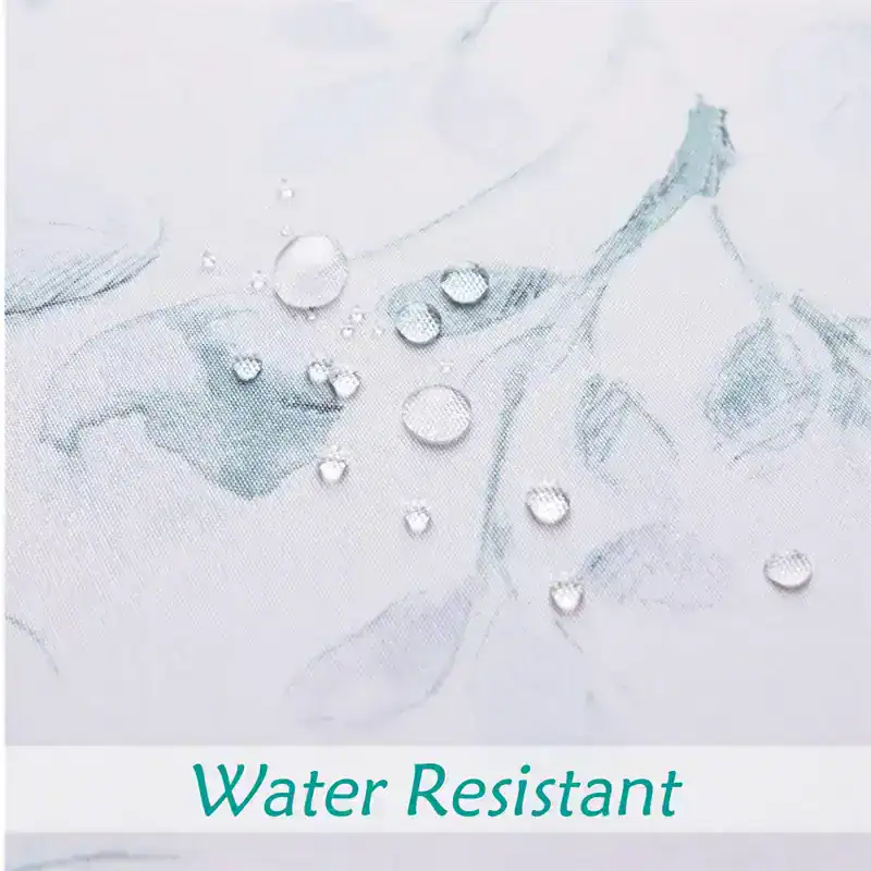 Water-resistant fabric with water droplets on smooth surface, showcasing durability and waterproof features for skin and beauty products.