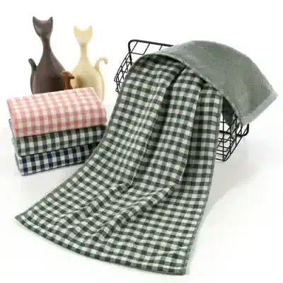 Soft checkered kitchen towels set for dish drying and cleaning, featuring absorbent fabric in various colors. Perfect for home, restaurant, or cafe use, offering durability and style.