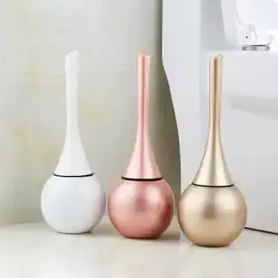 White, pink, and gold decorative vases with elongated necks for modern interior decor.