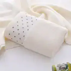 Moisturizing facial towel, white towel with dotted pattern, soft textured facial cloth, facial skincare towel, monalisa store skincare essentials.