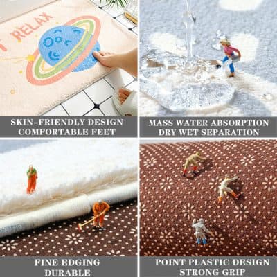 Soft plush rug with colorful planet design, perfect for kid's room or nursery, emphasizing comfort and creative decor options for children’s spaces.