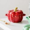 Colorful pumpkin-shaped ceramic container with a gold stem, ideal for kitchen or decorative use at Monalisa Medical Store.