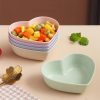 Heart-shaped salad bowls, colorful vegetable salad, stylish kitchenware, Monalisa Store, modern ceramic serving bowls.