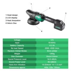 High-quality portable electric eye massage device with LCD display, heat dissipation, and velcro disc for professional eye care and relaxation.