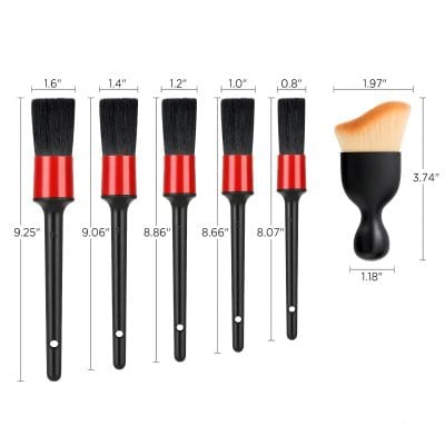 Fine makeup brushes set, eye shadow and blush brushes with black handles and red accents for professional or home use, perfect for eye makeup, blending, and contouring.