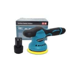 Cordless sander polisher for car detailing and polishing, lightweight and rechargeable with adjustable speed, ideal for automotive and DIY projects.