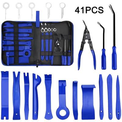 Precision eyelash extension tools set with case, 41 pieces, professional beauty salon equipment, blue handles for eyelash artist, easy to use eyelash extension kit, Monalisa Medical store.