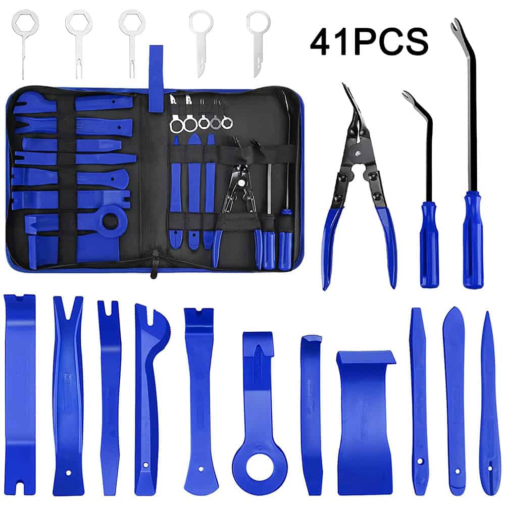 Precision eyelash extension tools set with case, 41 pieces, professional beauty salon equipment, blue handles for eyelash artist, easy to use eyelash extension kit, Monalisa Medical store.