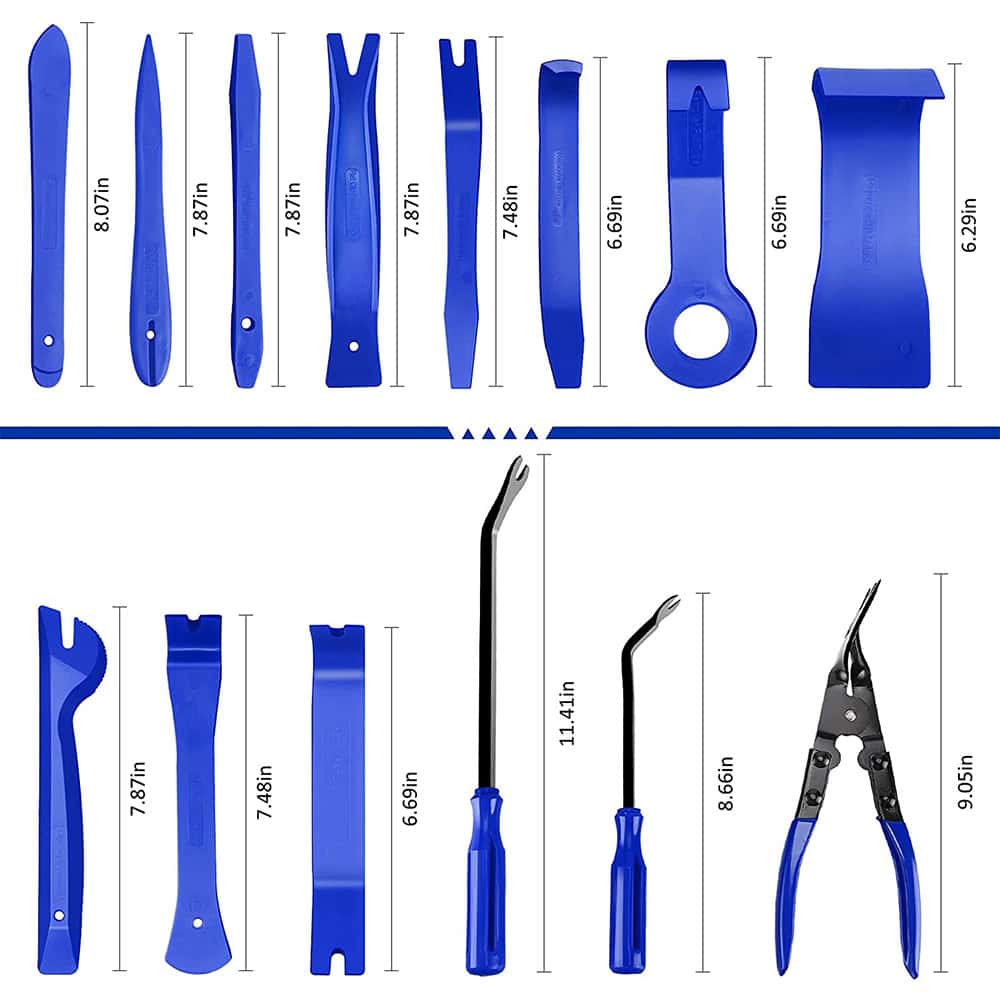 Adjustable blue leathercraft tools and prying knives for upholstery and furniture repair, featuring precision blades and ergonomic handles for professional results.