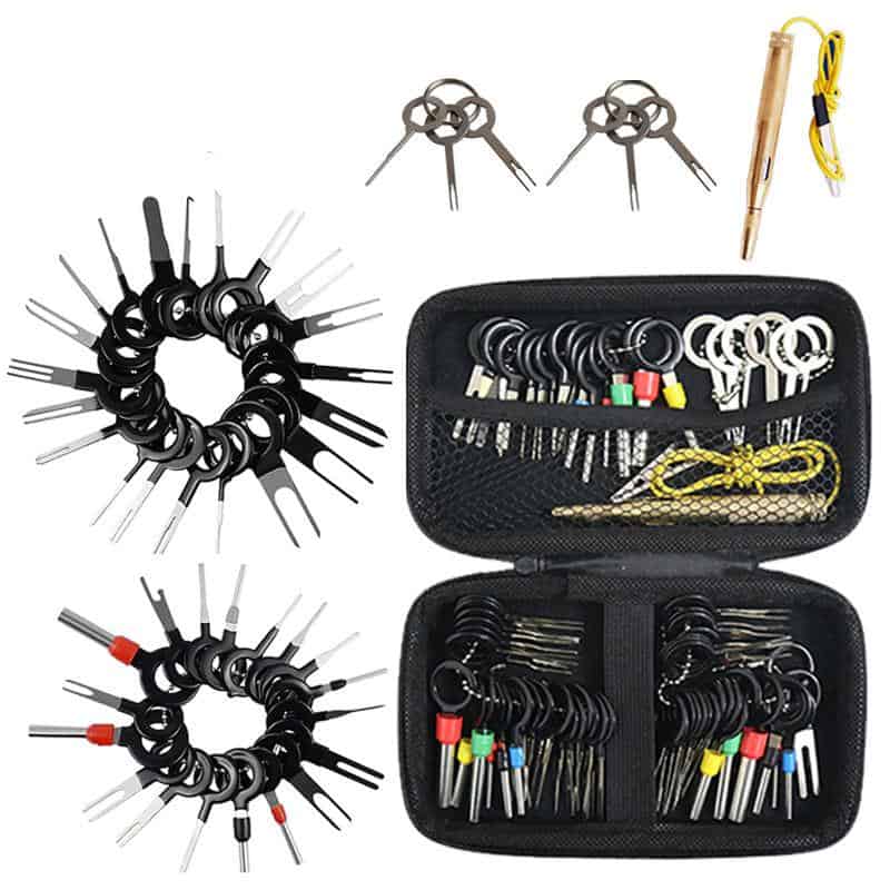 Precision watch repair tools kit with watch case openers, screwdrivers, tweezers, and pry tools for professional and DIY watch maintenance. Compact storage case included.