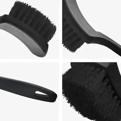 Flexible black shoe cleaning brushes for optical lenses and sunglasses care, ideal for maintaining clarity and hygiene. Perfect for opticians and eyewear enthusiasts.