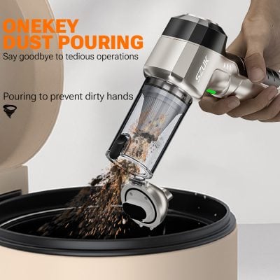 Dust extraction vacuum cleaner for kitchen countertop, portable cordless handheld vacuum for home cleaning, innovative cleaning device for home use, Monalisa Store, opt.