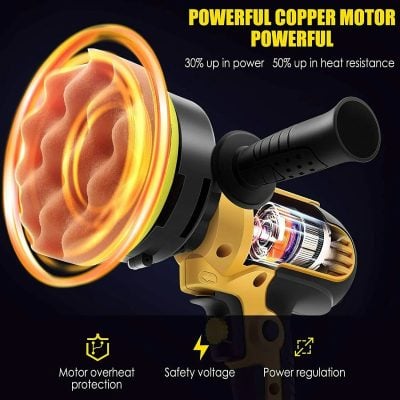 Powerful copper motor for dental equipment, high power, heat resistance, motor overheating protection, safety voltage, power regulation, dental drill, Monalisa Store, dental tools, professional dental devices.