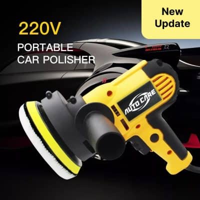 220V portable car polisher for auto detailing and paint correction, ideal for precision polishing tasks. Suitable for professional and DIY car care, lightweight design, easy to use.