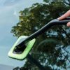 Microfiber cleaning tool used for car glass cleaning at Monalisa Store, specializing in high-quality optical care and maintenance products.