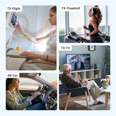 Wireless medical imaging device with touch screen, used on an airplane for in-flight diagnostics.